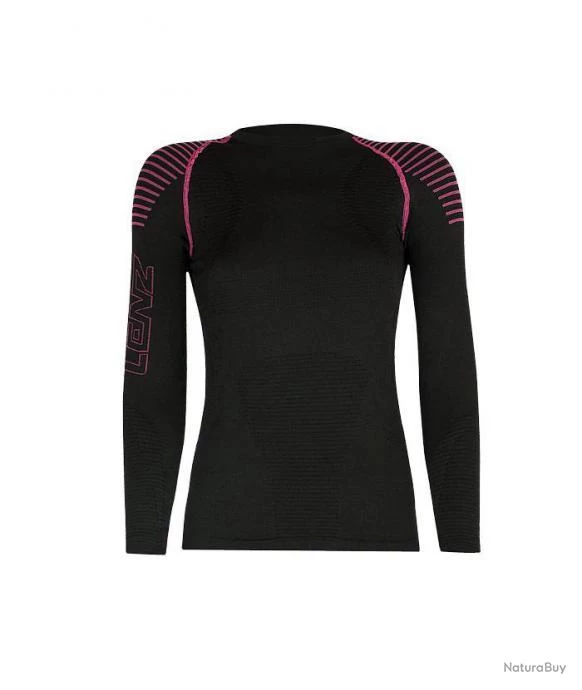 Sous Vêtement Femme 3.0 Manches Longues Col Rond LENZ Noir 2 Sous Vêtement Femme 3.0 Manches Longues Col Rond LENZ Noir – Image 2
