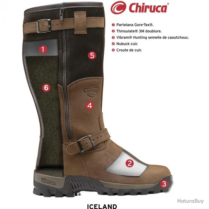 Bottes Iceland Avec Sac 2 En 1 Bottes Chaussures Chiruca Taille 4 Bottes Iceland Avec Sac 2 En 1 Bottes Chaussures Chiruca Taille – Image 4