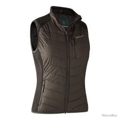 Gilet Matelassé Avec Tricot Lady Caroline Marron Deerhunter